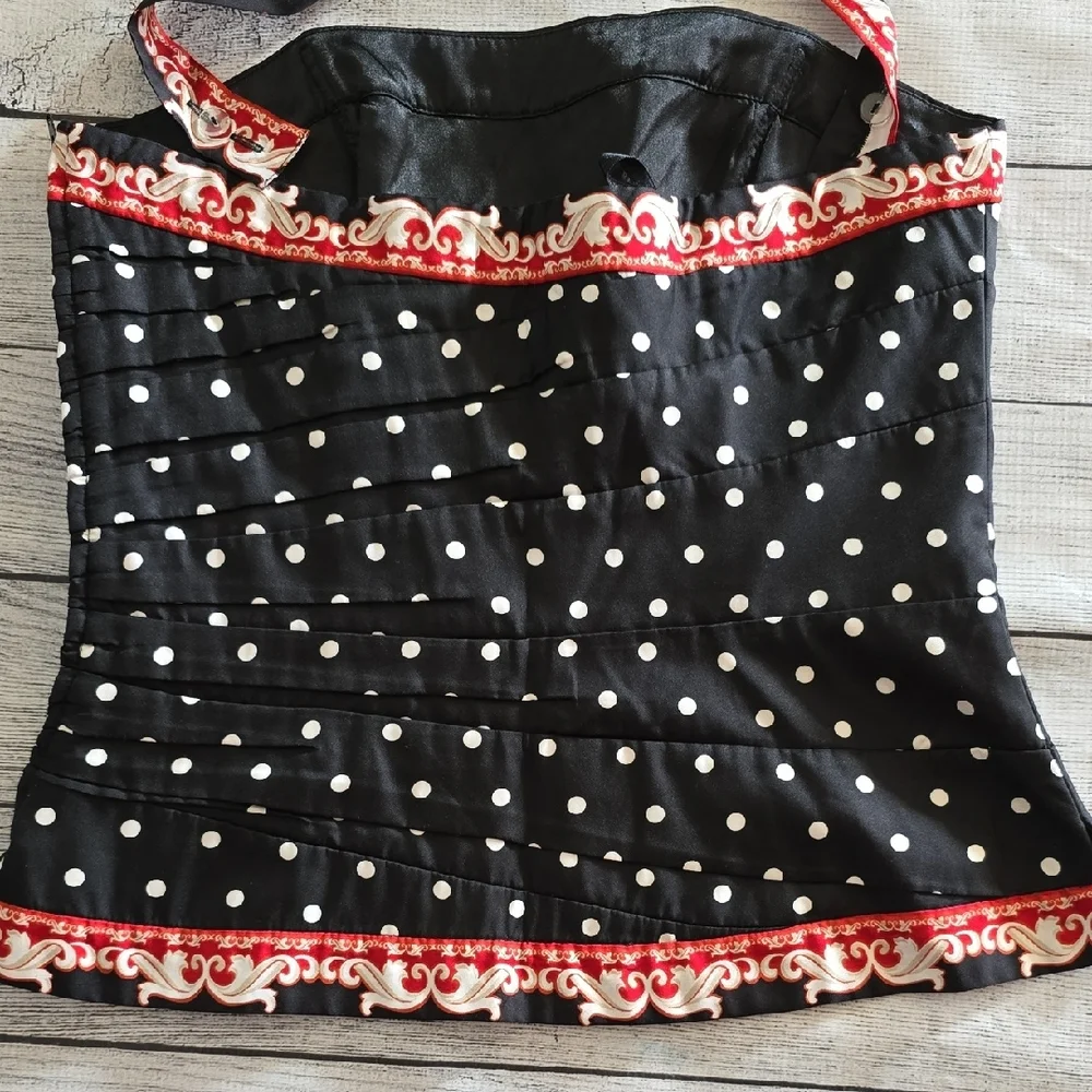 White House Black Market Black and White Polka Dot Camisole - Picture 6 of 6